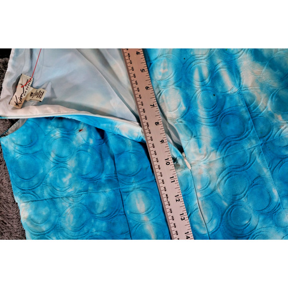 Kim Rogers Woman 16W Blue Tie-Dye Sleeveless Fit & Flare Dress Artisan Dyed - Picture 14 of 16